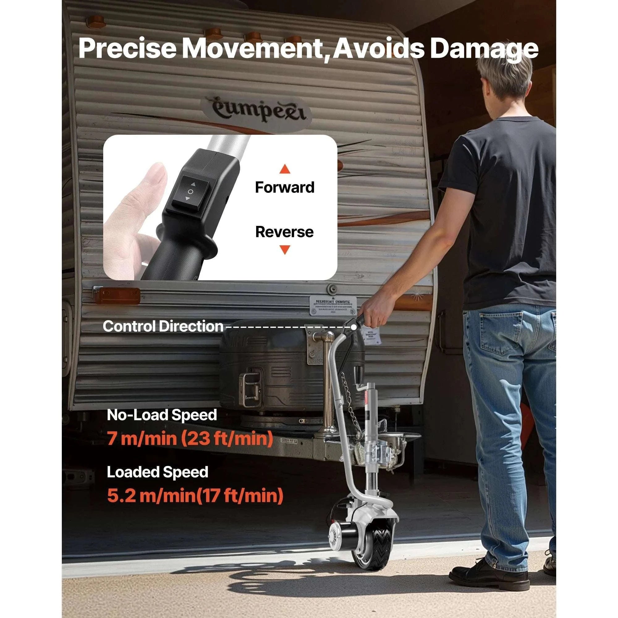 Electric Trailer Dolly 5500 lbs Motorized Jockey Wheel 12V-5500lbs / france