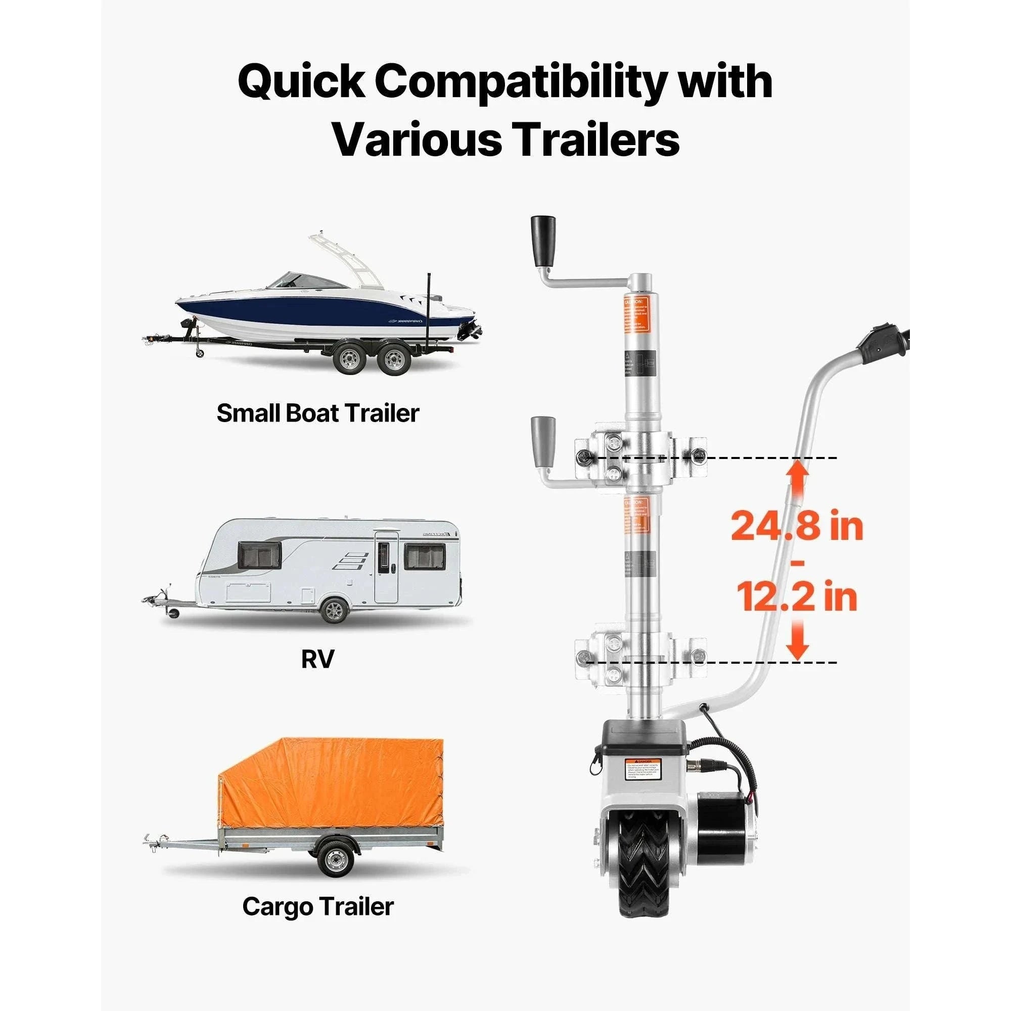 Electric Trailer Dolly 5500 lbs Motorized Jockey Wheel 12V-5500lbs / france