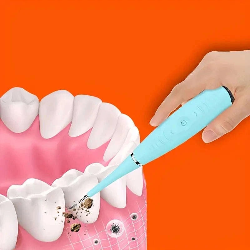 Electric Ultrasonic Teeth Cleaner for Home Use-Turquoise