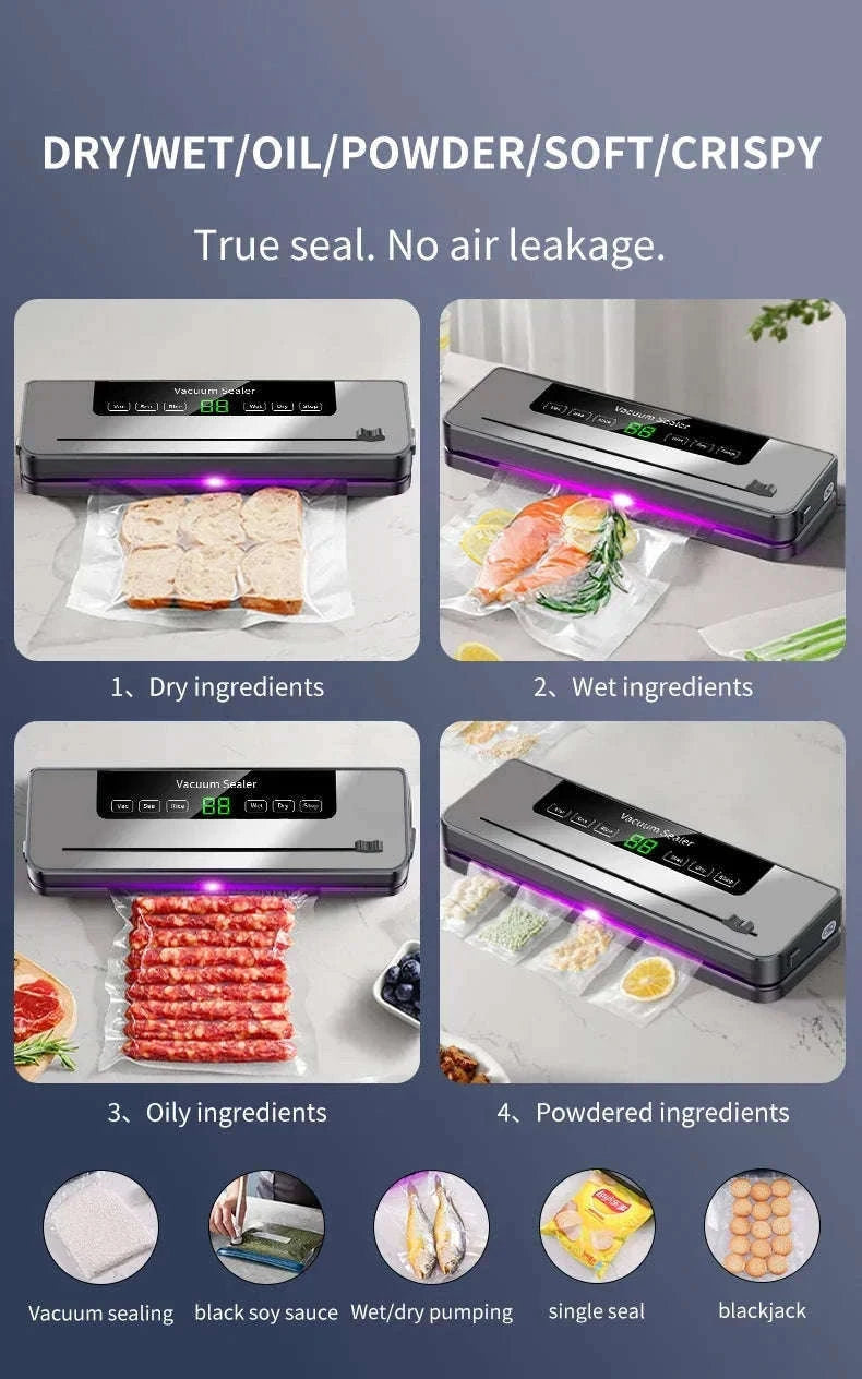 Electric Vacuum Sealer with Touch Control and Built-In Cutter-EU / China Mainland