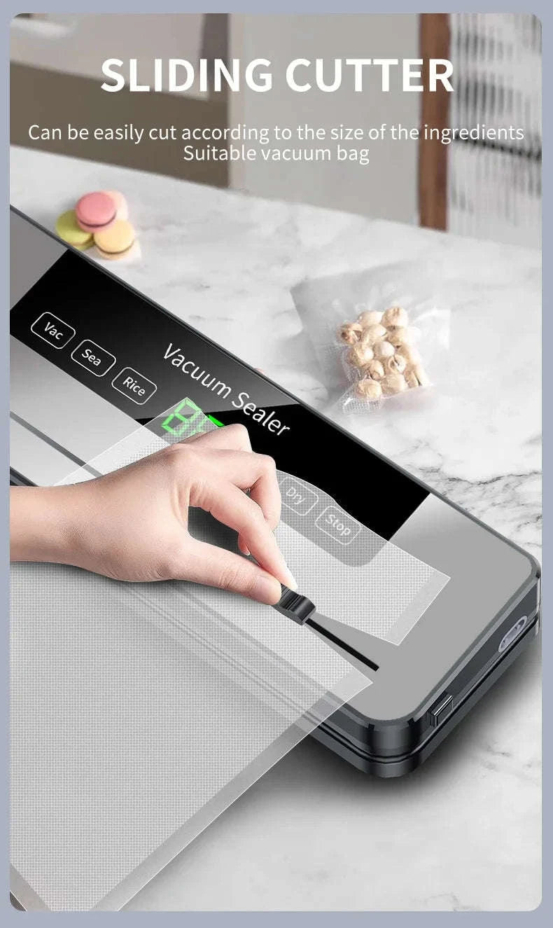 Electric Vacuum Sealer with Touch Control and Built‑In Cutter-EU / China Mainland