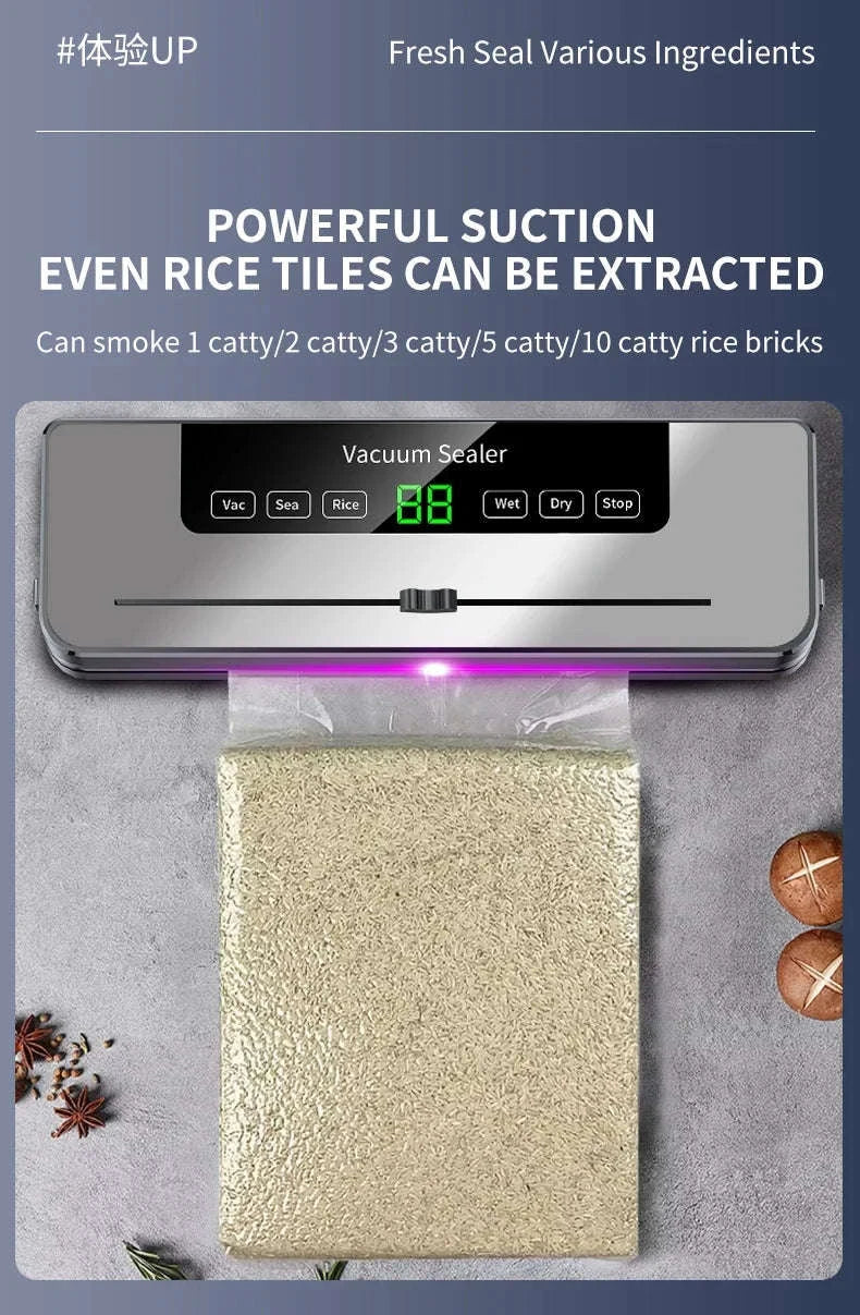 Electric Vacuum Sealer with Touch Control and Built‑In Cutter-EU / China Mainland