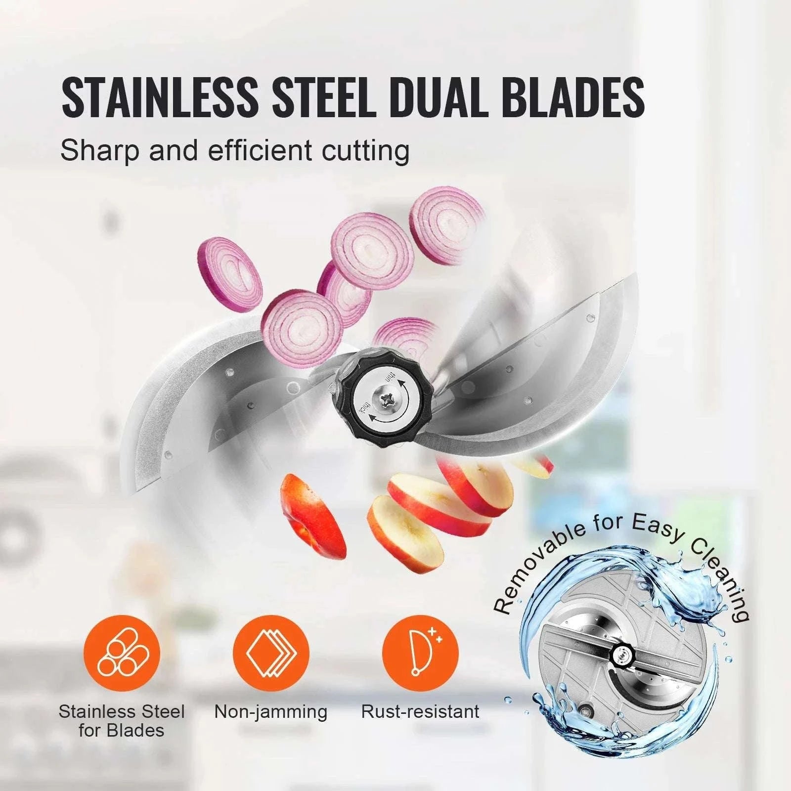 Electric Vegetable Slicer 0–12mm Adjustable Commercial Food Cutter-stainless33cm / france