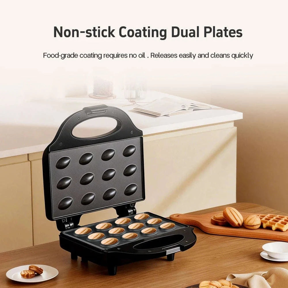 Electric Walnut Cake Waffle Maker With 12-Hole Nut Mold-R.246 / EU