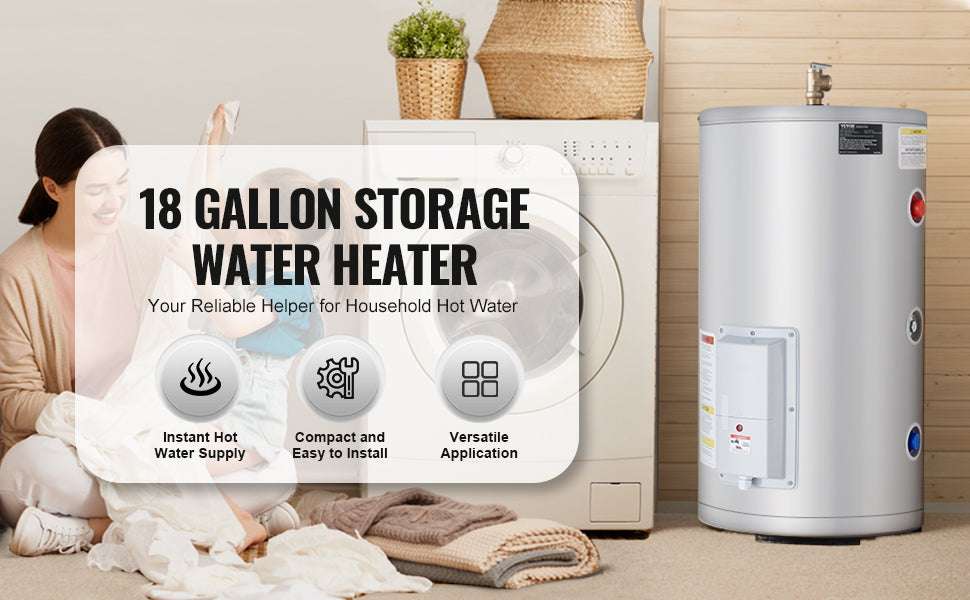 Electric Water Heater 70L Tank with LED Display & Temp Control-