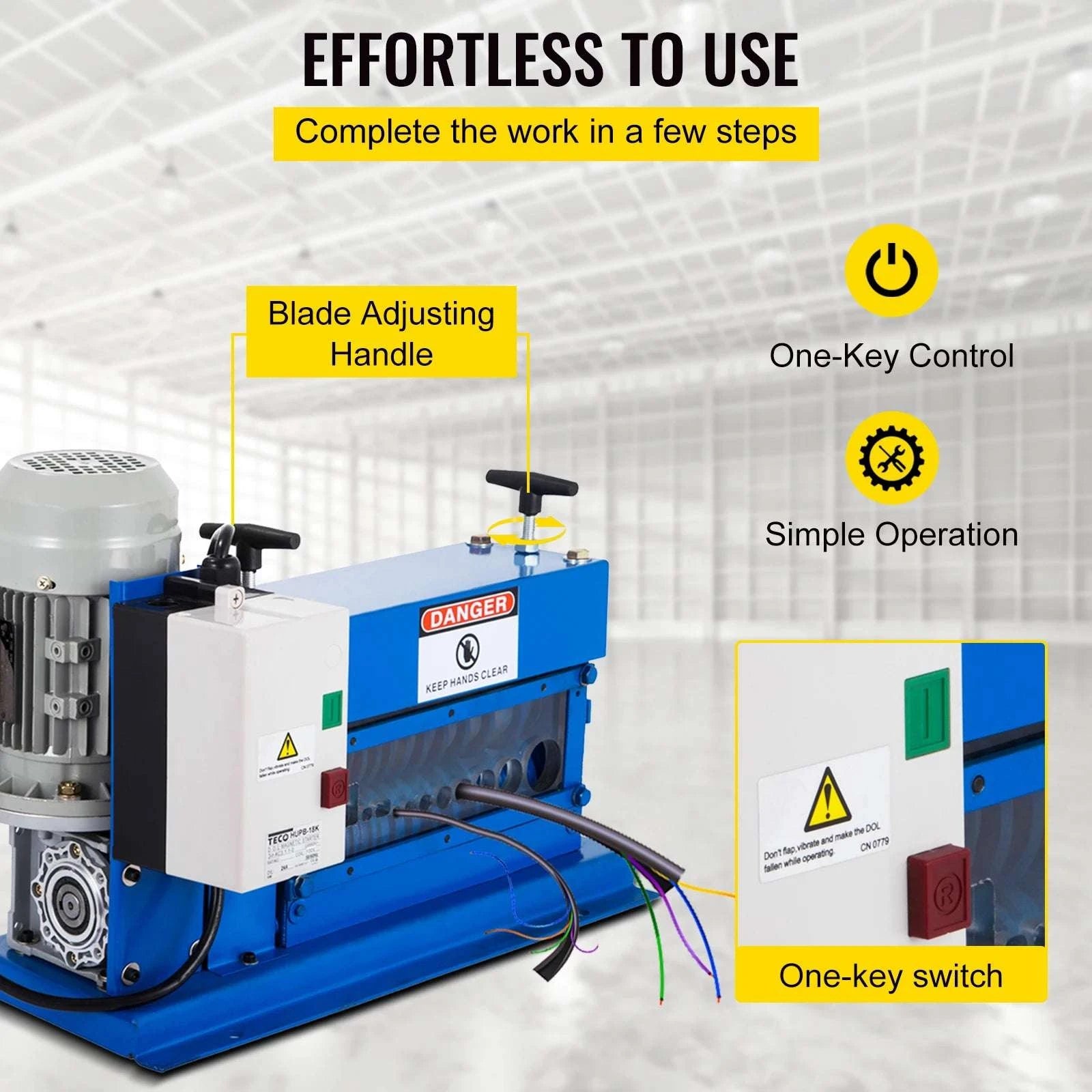 Electric Wire Stripping Machine 370W 11 Channels for Copper Recycling-United States
