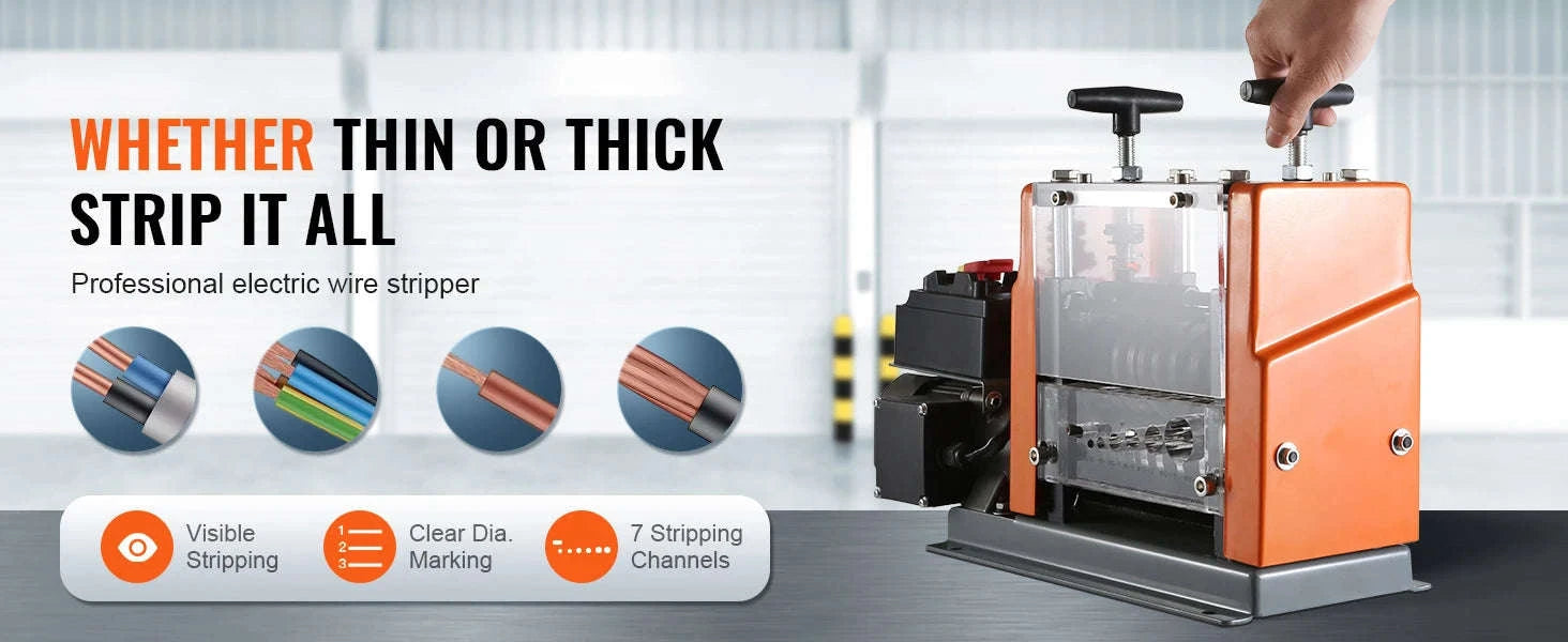Electric Wire Stripping Machine 60W 1.5-25mm 7 Channels-1.5-25mm 60W / spain