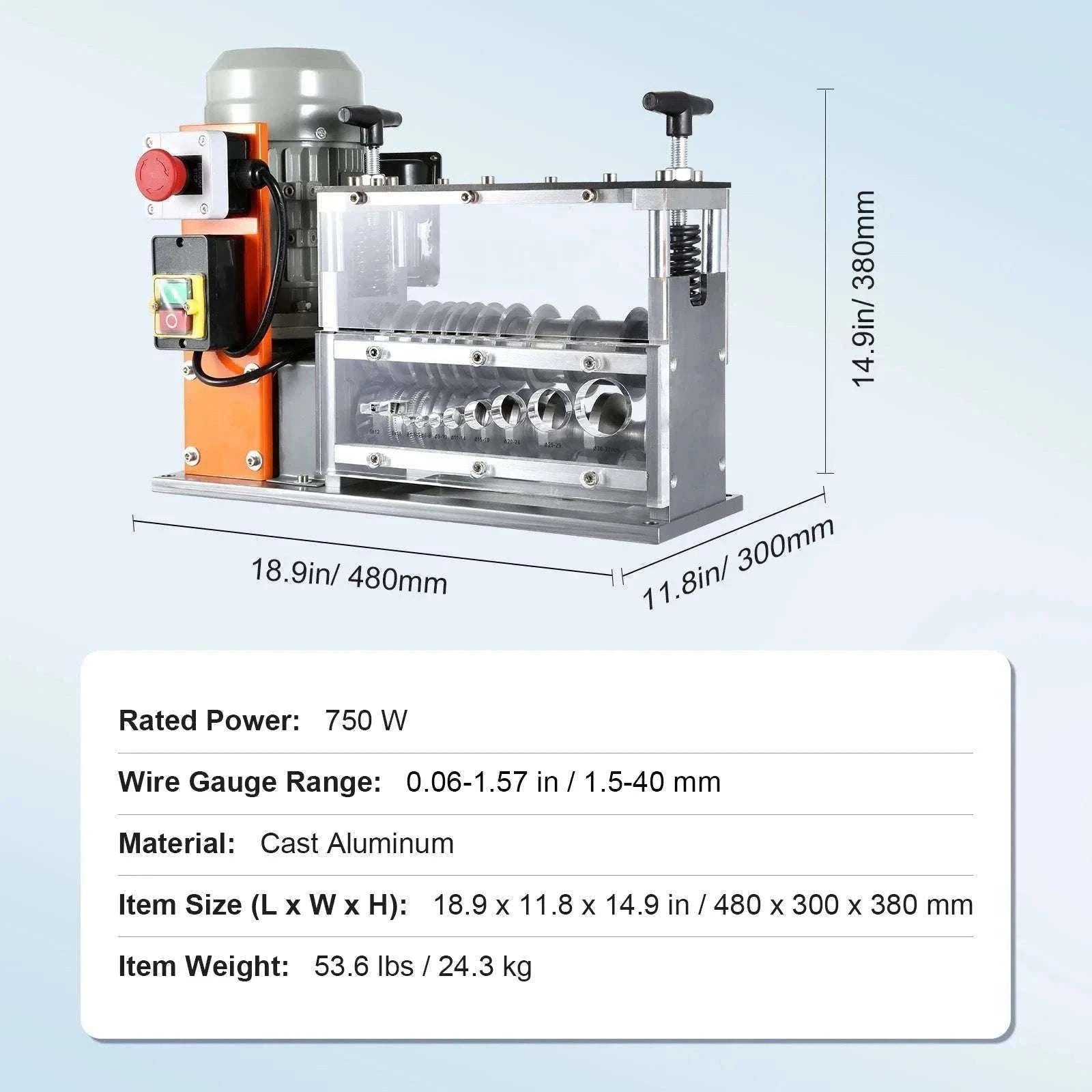 Electric Wire Stripping Machine 750W Cable Stripper 1.5–32mm-1.5 - 32mm / Poland