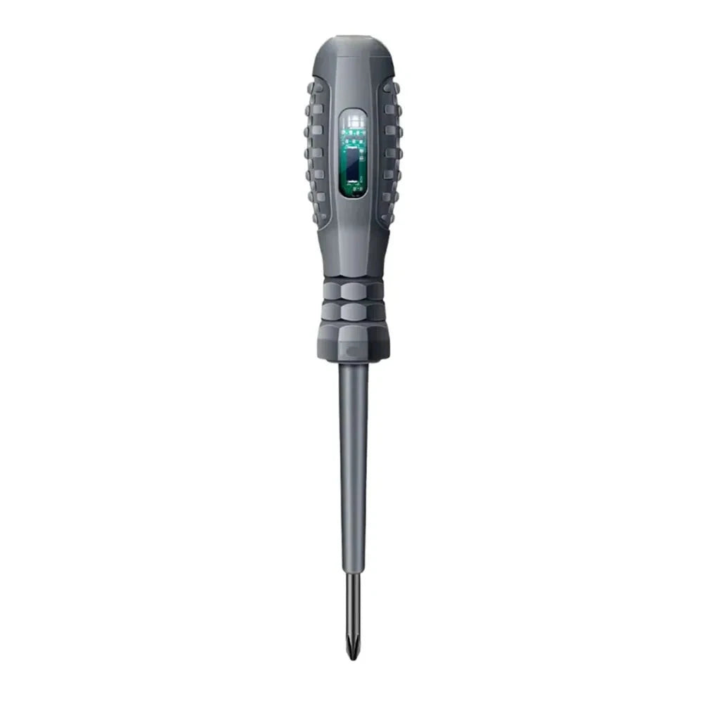 Electrician Test Screwdriver Voltage Tester with Indicator Lights-Grey