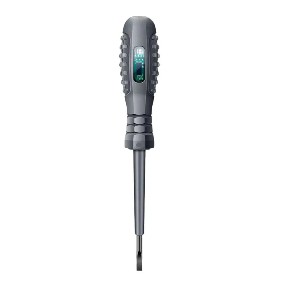 Electrician Test Screwdriver Voltage Tester with Indicator Lights-Grey