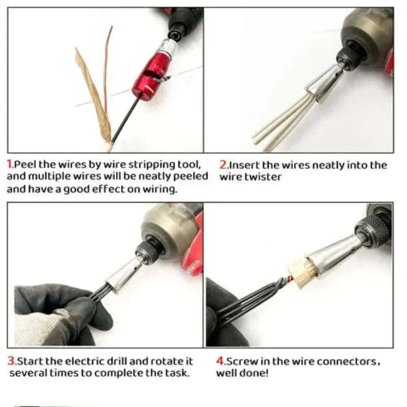 Electrician Wire Twisting Tool for Power Drills-1pc