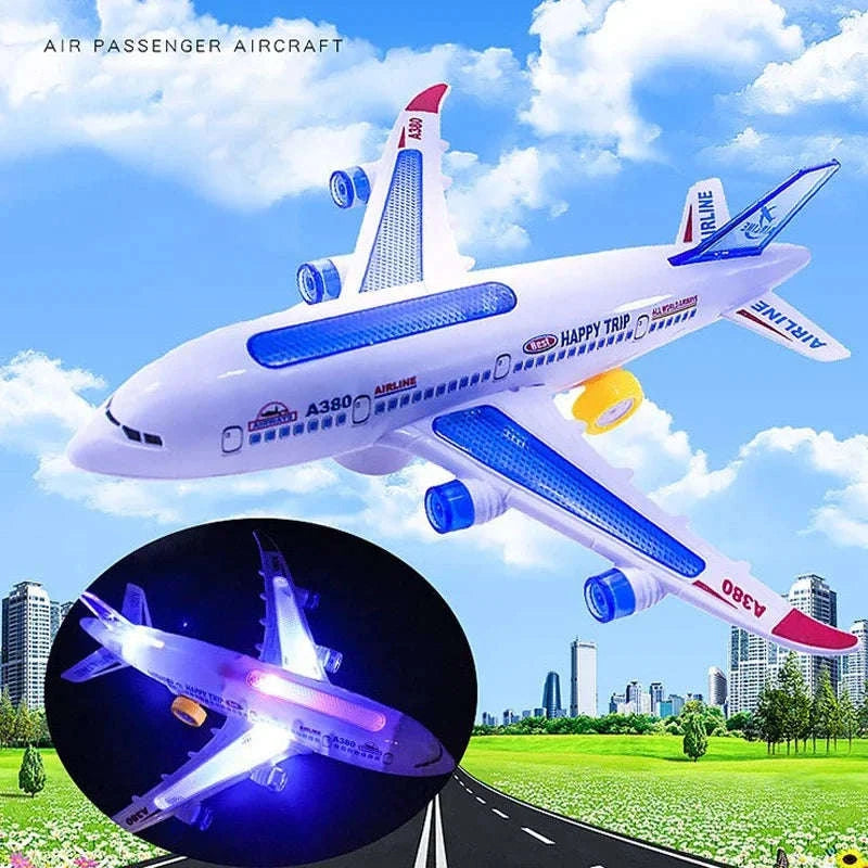 Electronic Aeroplane Toy with Music and Auto Rotation-Default Title