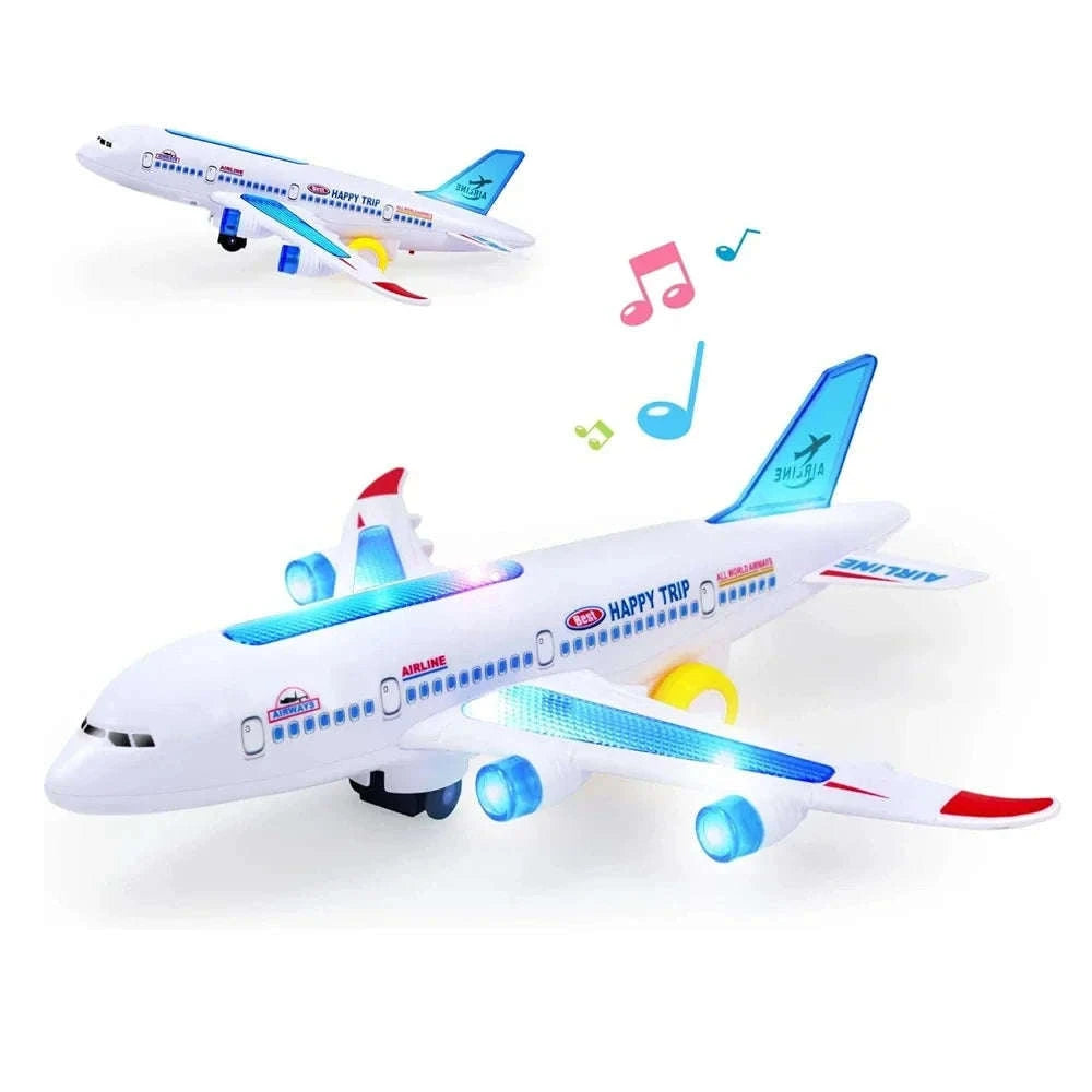 Electronic Aeroplane Toy with Music and Auto Rotation-Default Title