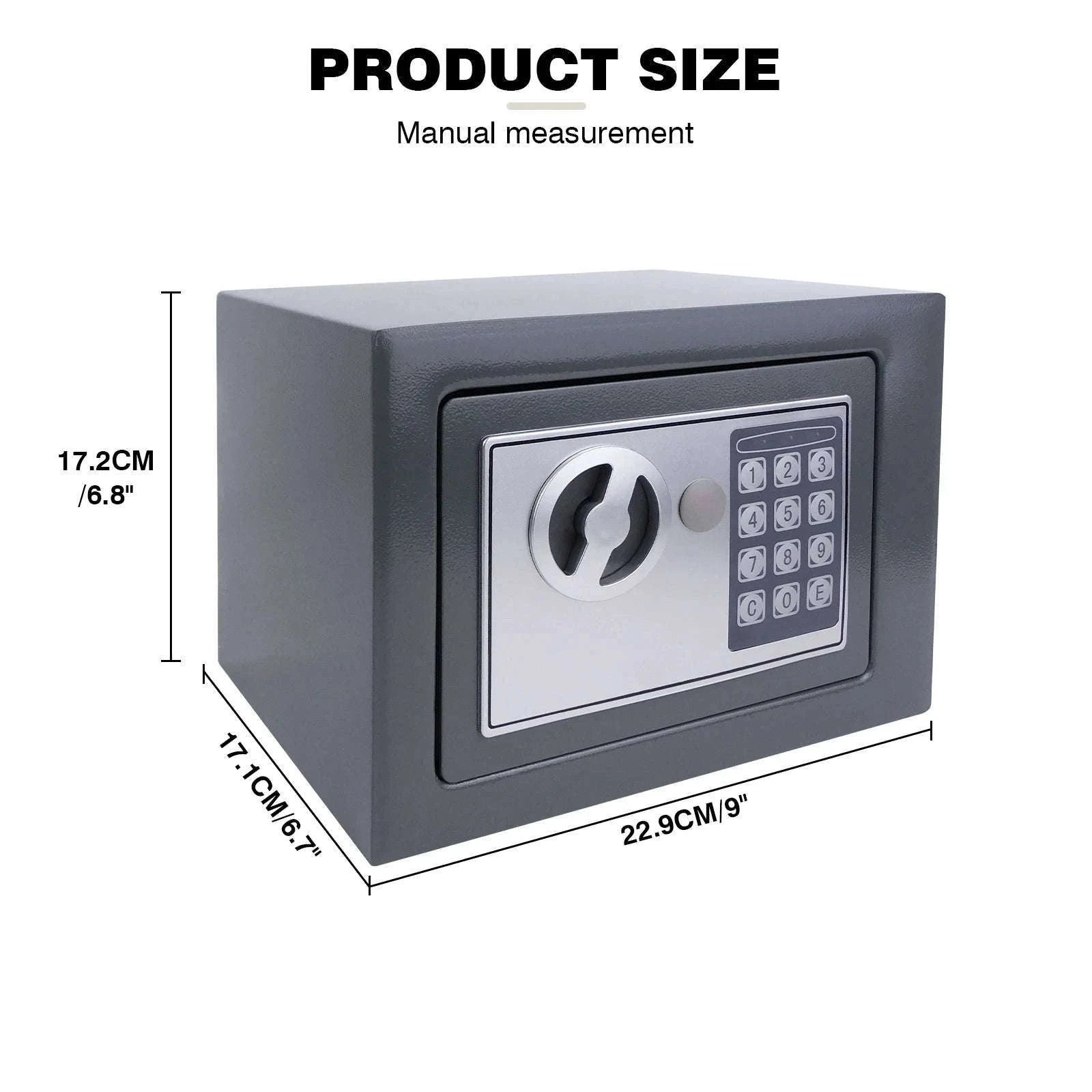 Electronic Digital Safe Box for Home, Office and Hotel Use-Black-16L / GERMANY