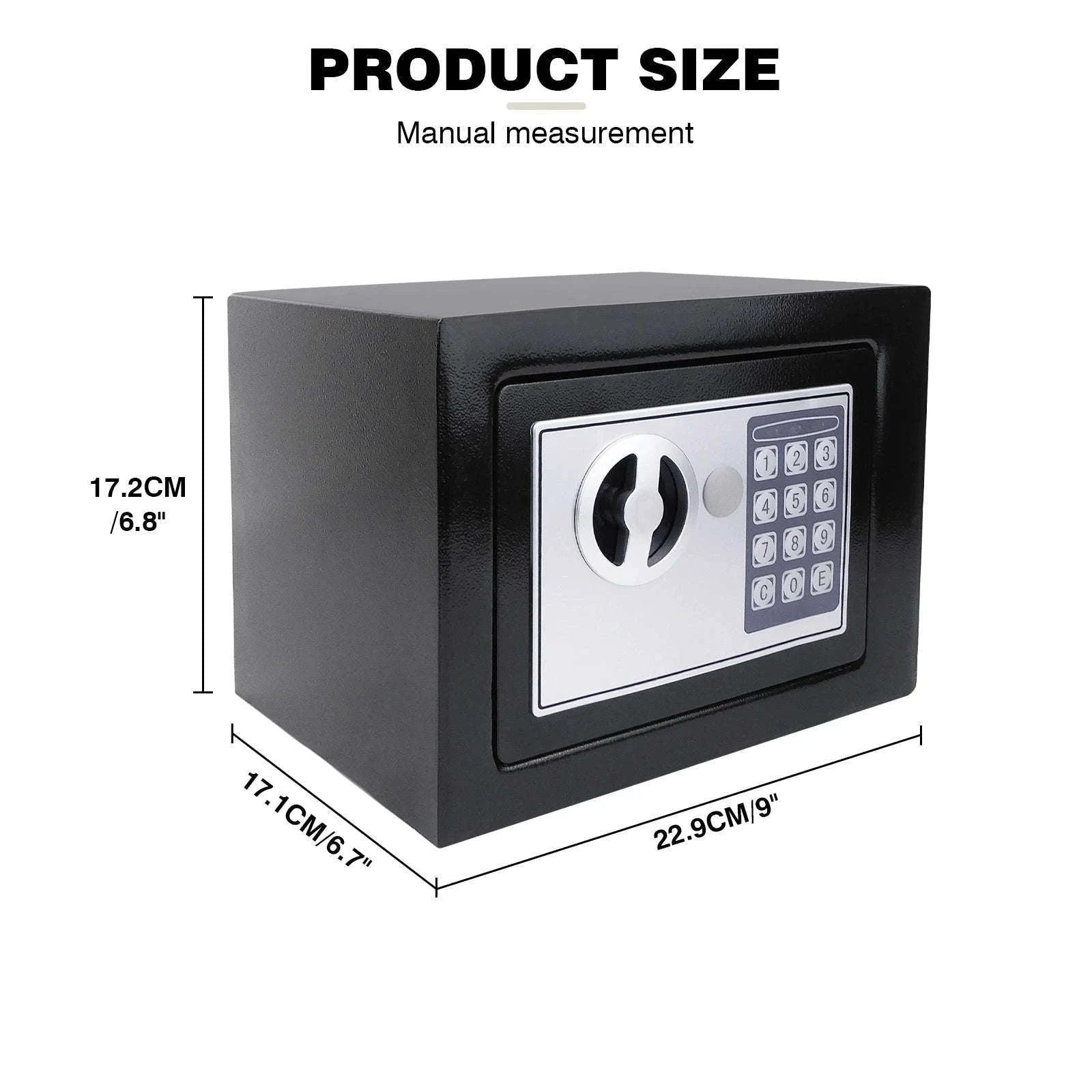 Electronic Digital Safe Box for Home, Office and Hotel Use-Black-16L / GERMANY
