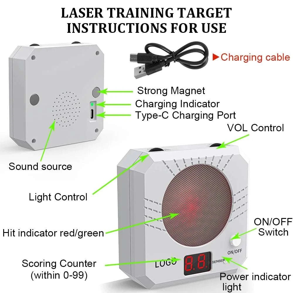 Electronic Laser Target with Scoring & Sound Effects Training Toy-