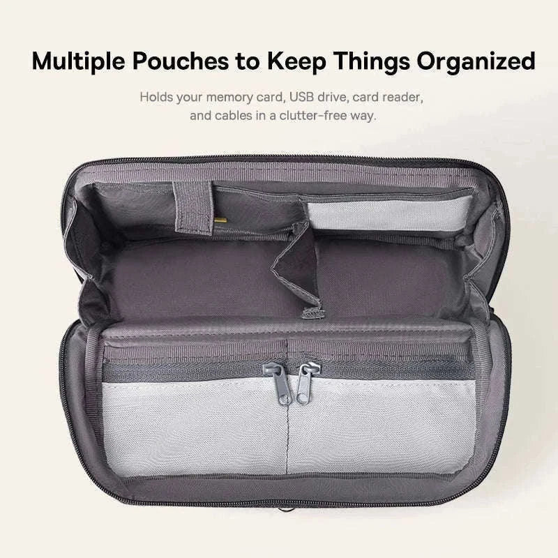Electronic Organizer Bag for Chargers, Cables & Accessories-GRAY
