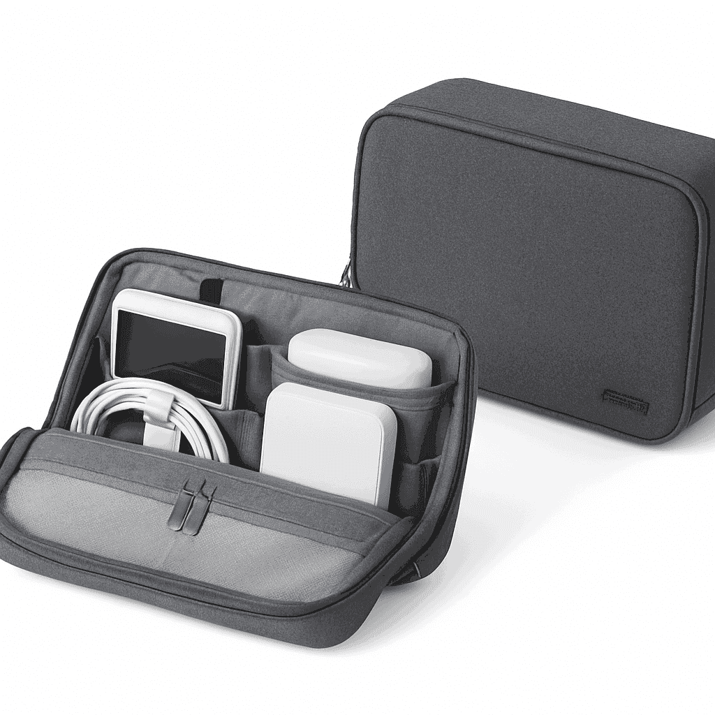Electronic Organizer Bag for Chargers, Cables & Accessories-GRAY