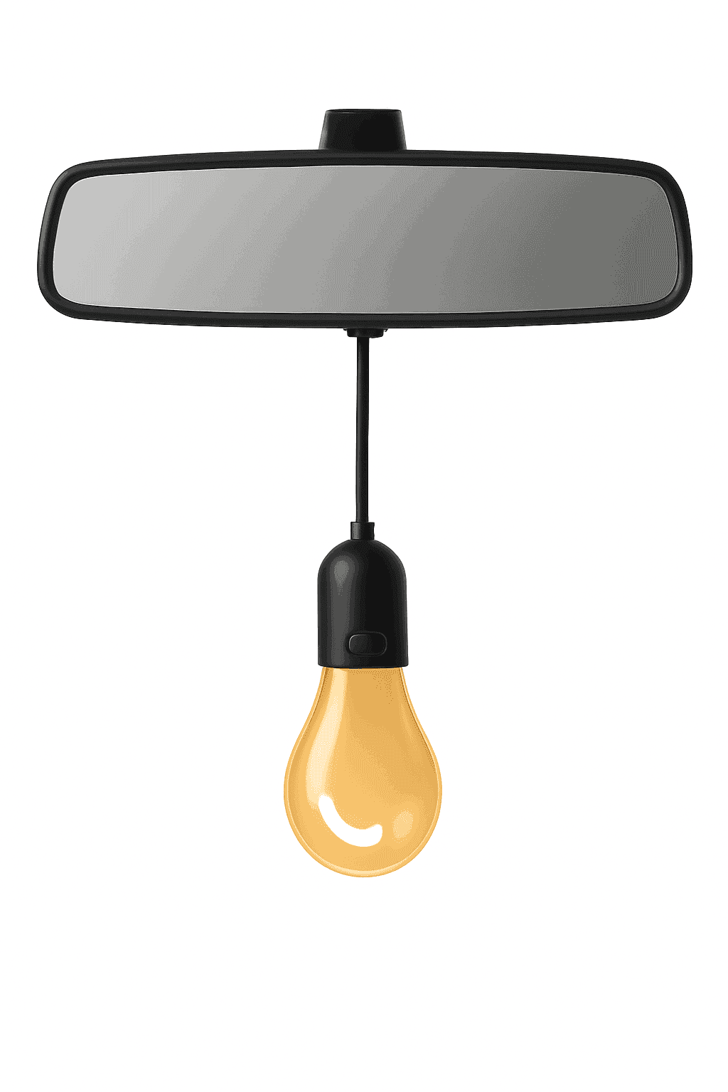 Elegant Bulb Light Car Pendant Mirror Hanging Soft Glow LED Ambient Light Decoration-Option A