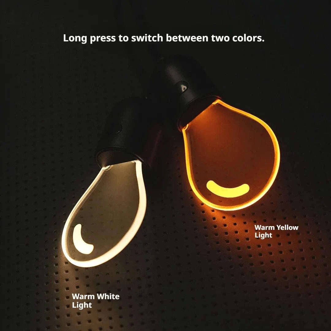 Elegant Bulb Light Car Pendant Mirror Hanging Soft Glow LED Ambient Light Decoration-Option A