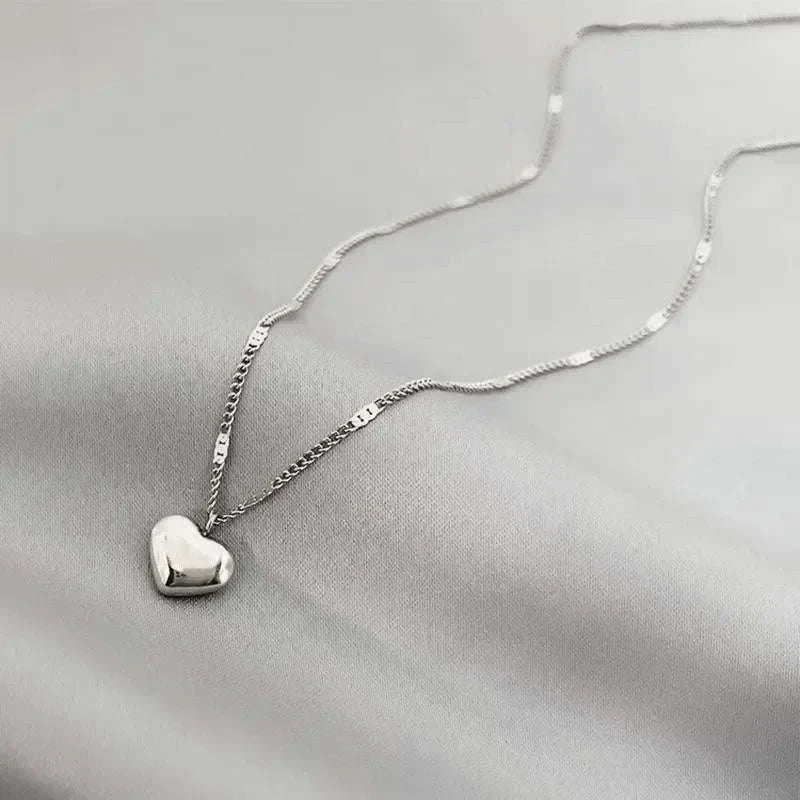 Elegant Couple Heart Necklace with Light Luxury Design-style 01