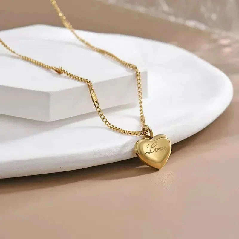 Elegant Couple Heart Necklace with Light Luxury Design-style 01