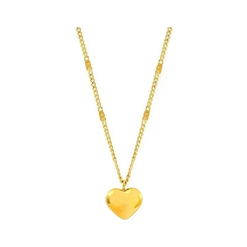 Elegant Couple Heart Necklace with Light Luxury Design-style 01