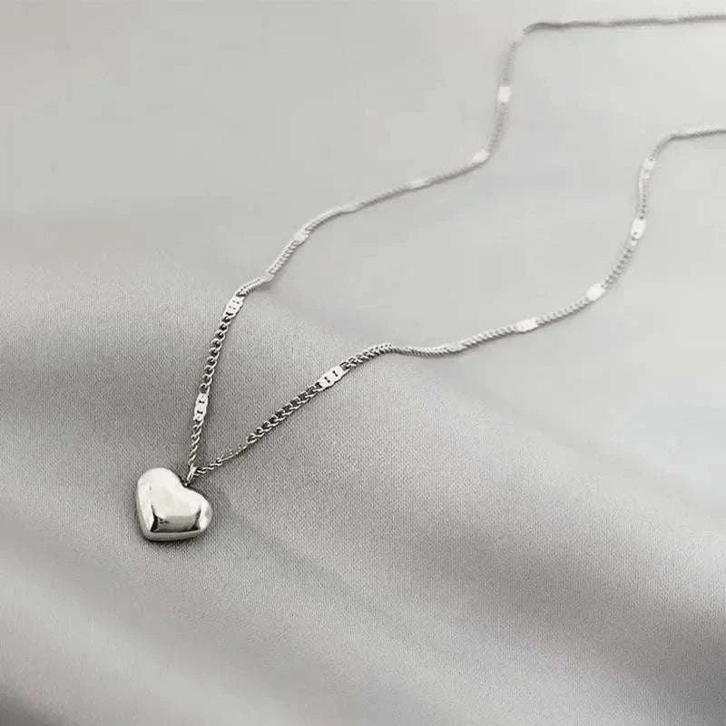 Elegant Couple Heart Necklace with Light Luxury Design-style 01