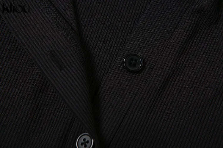 Elegant Office Maxi Dress-black / S