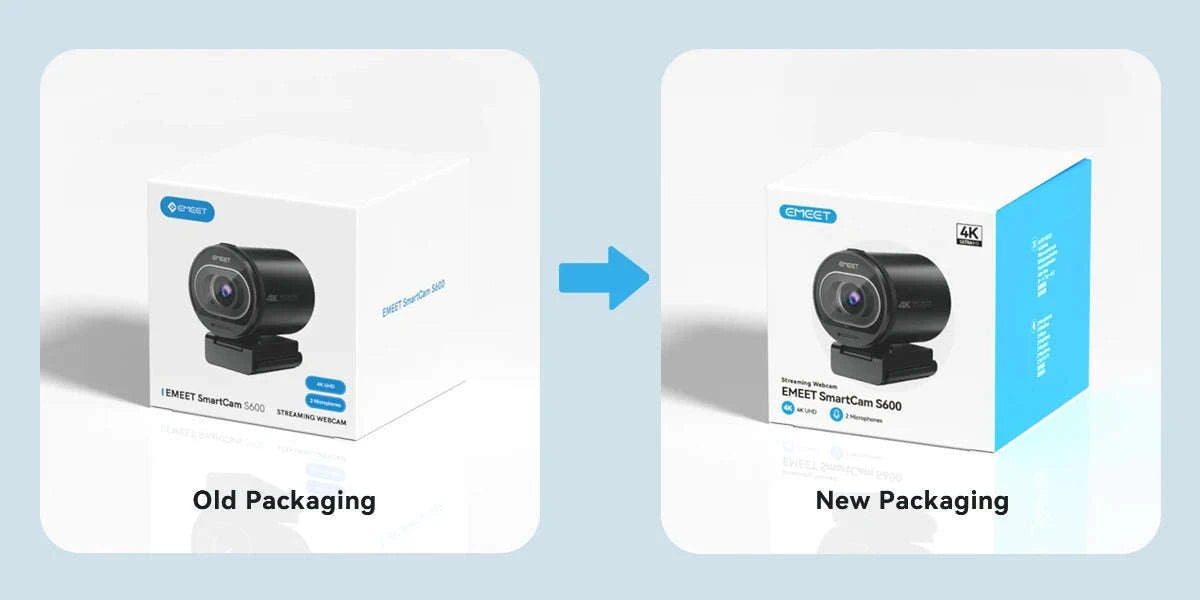 EMEET S600 4K Streaming Web Camera with Autofocus and Dual Mics-Webcam 4K