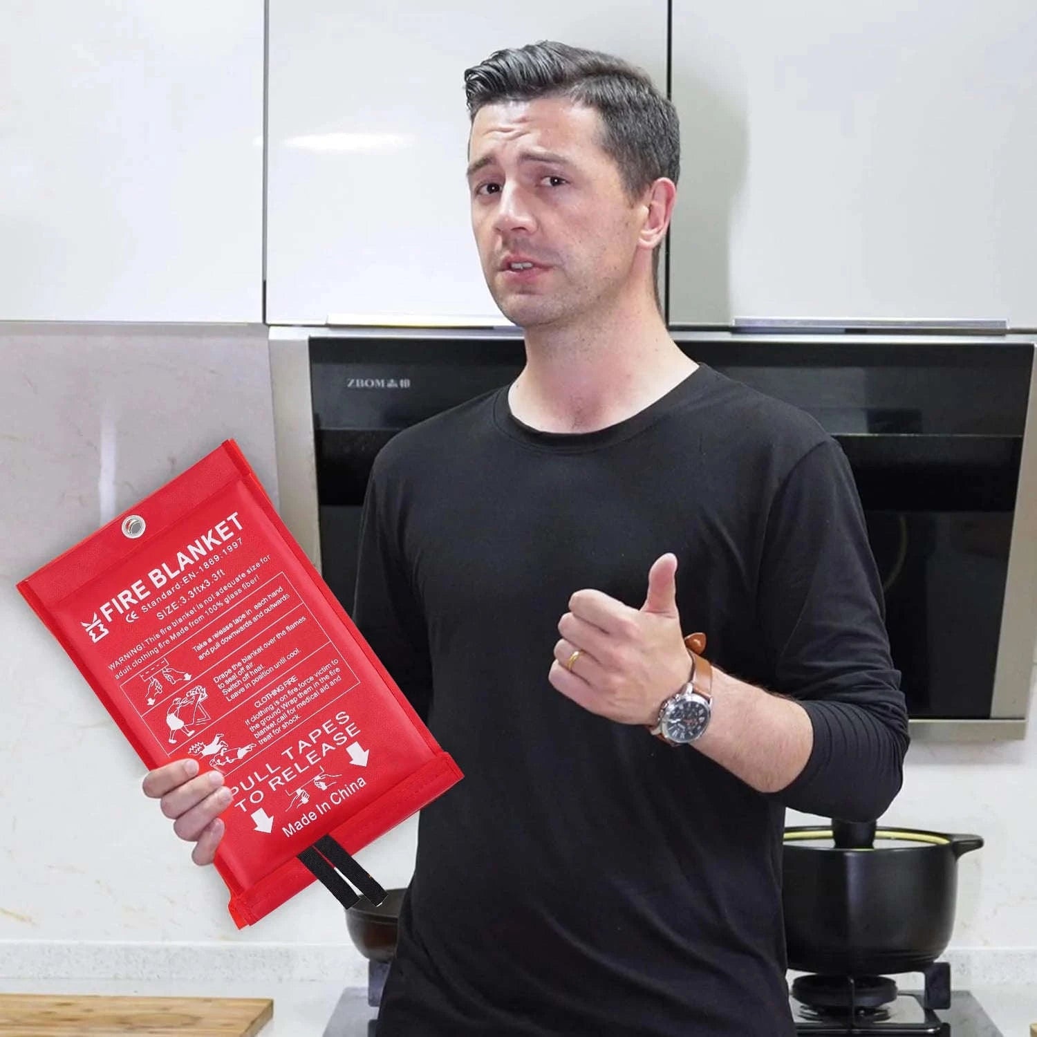 Emergency Fire Blanket 4 Pack for Kitchen and Home Safety-United States