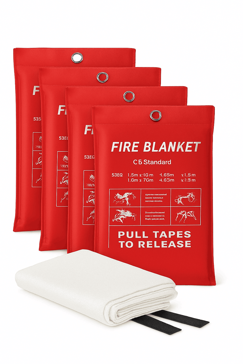 Emergency Fire Blanket 4 Pack for Kitchen and Home Safety-United States