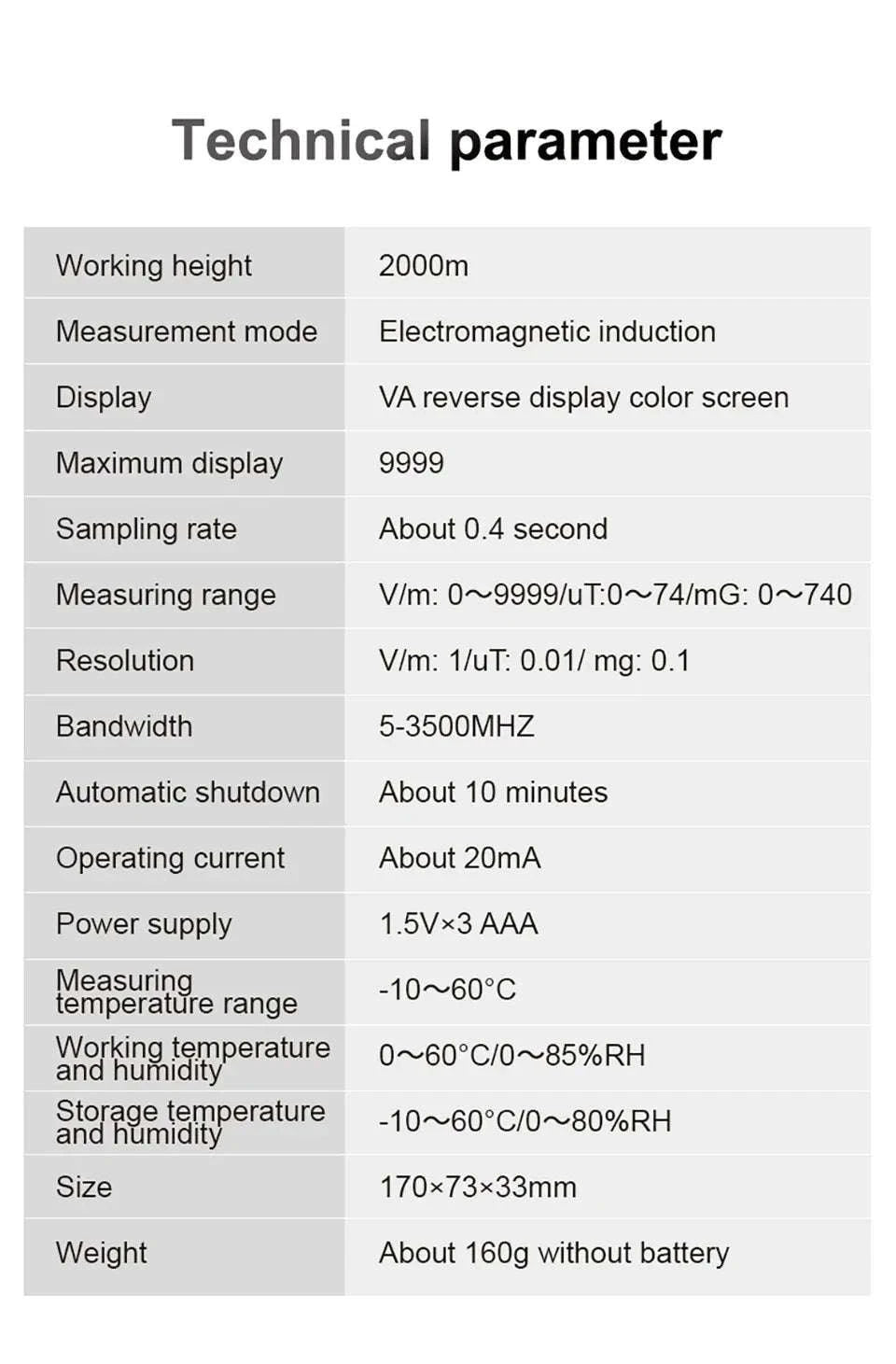 EMF01 Electromagnetic Radiation Detector High Precision EMF Meter-EMF01