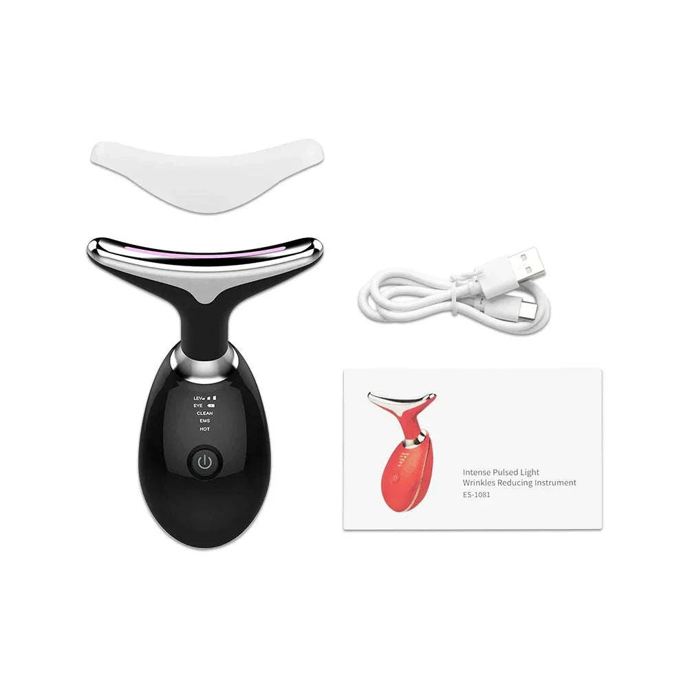 EMS Facial Massager for Face & Neck Lift-Black with Box