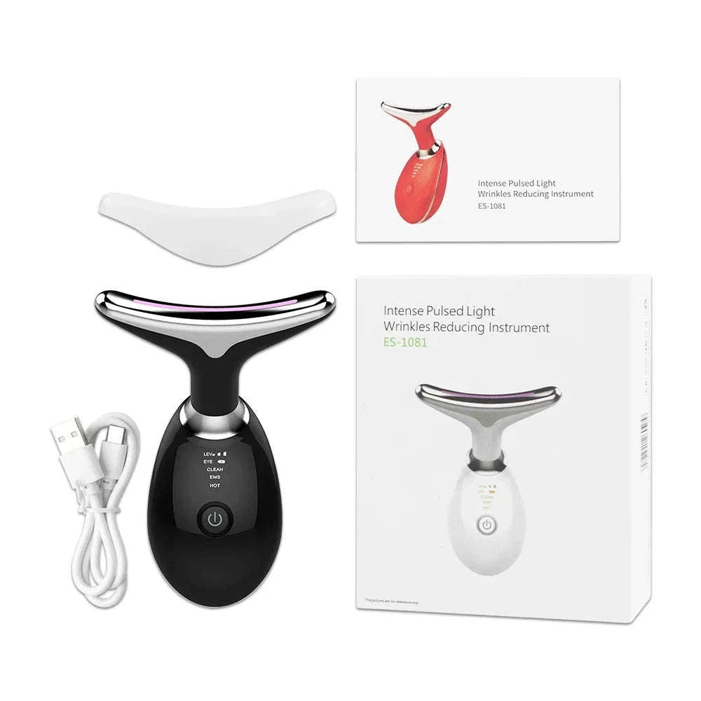 EMS Facial Massager for Face & Neck Lift-Black with Box