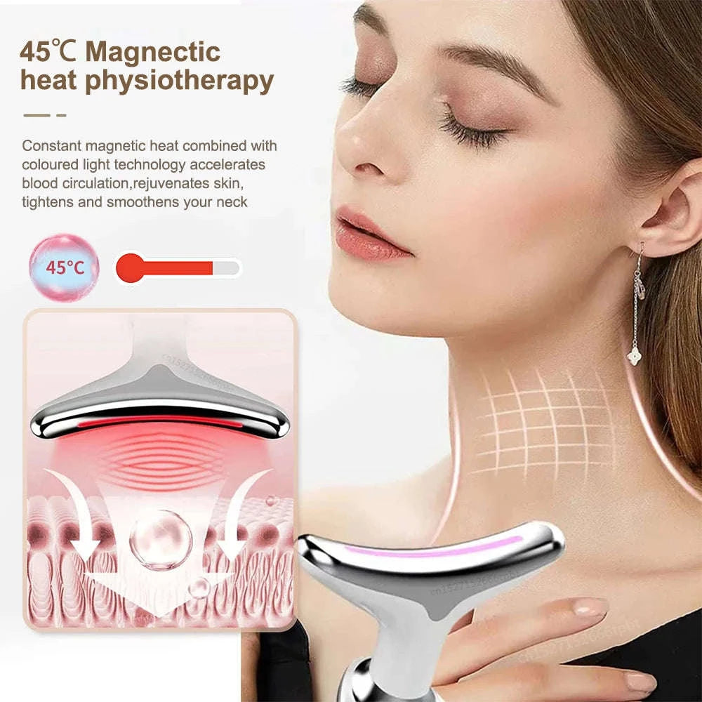 EMS Facial Massager with Microcurrent and Red Light Therapy-With box and spray