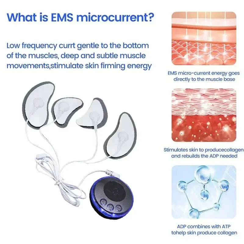 EMS Microcurrent Facial Massager for Lifting, Eye Care & Relaxation-United States / WHITE