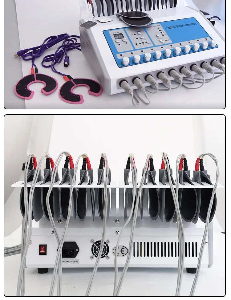 EMS Muscle Stimulator Machine with 10 Channels-Silver / United States