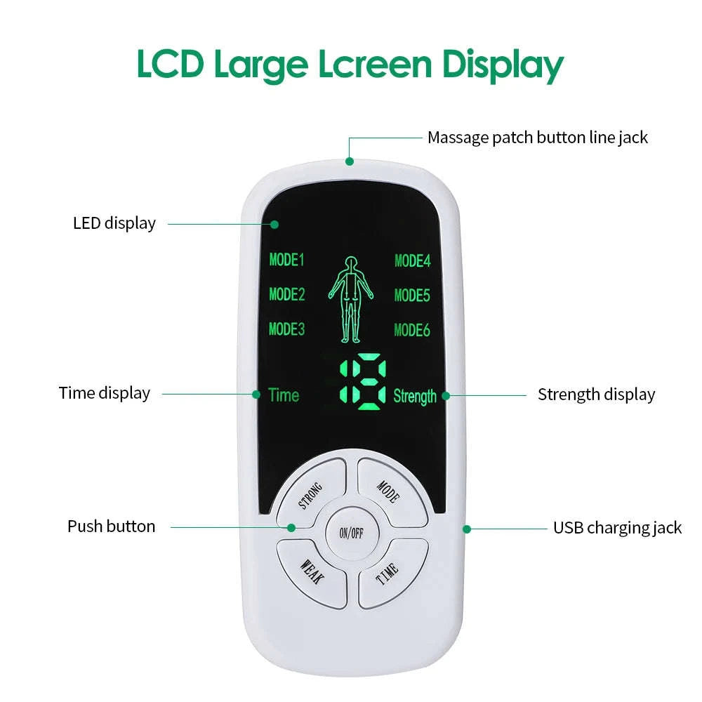 EMS Muscle Stimulator Massager for Neck, Back & Body Relief-United States / WHITE