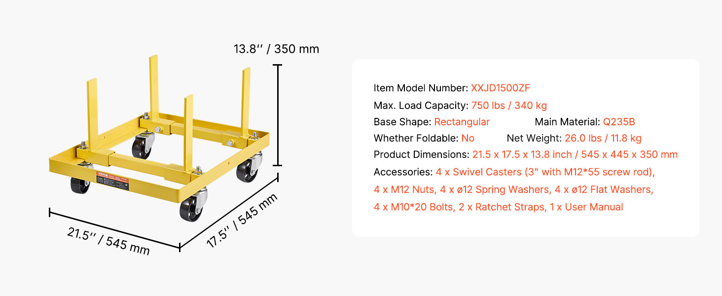 750 lbs Engine Stand with Swivel Casters for Stable Repair Work