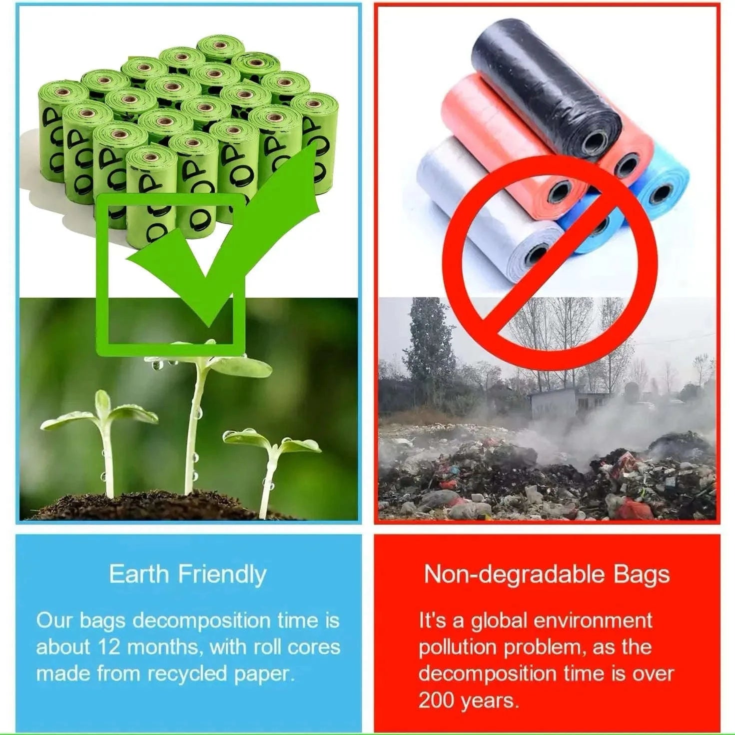 EPI Biodegradable Lavender Poop Bags Dispenser – Eco-Friendly, Leakproof & Lavender-Scented-Black / 30 Rolls 450pcs