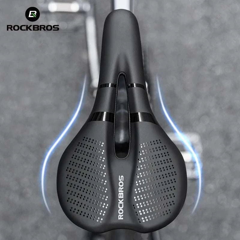 Ergonomic Bike Saddle Comfortable Leather Seat for Road Cycling-380023001