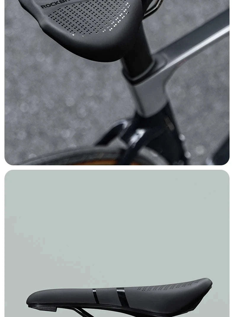 Ergonomic Bike Saddle Comfortable Leather Seat for Road Cycling-380023001