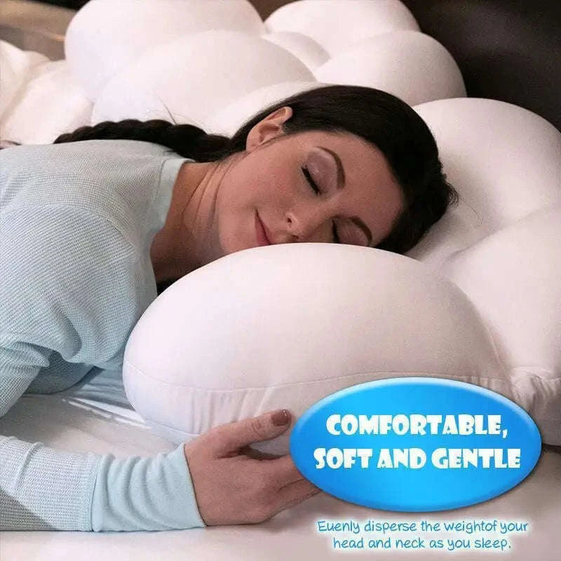 Ergonomic Cloud Pillow – Egg‑Shaped Comfort-Dark Blue / 40x25x10cm
