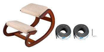 Ergonomic Kneeling Chair with Thick Cushion & Rocking Wood Frame-White Oak / CZECH REPUBLIC