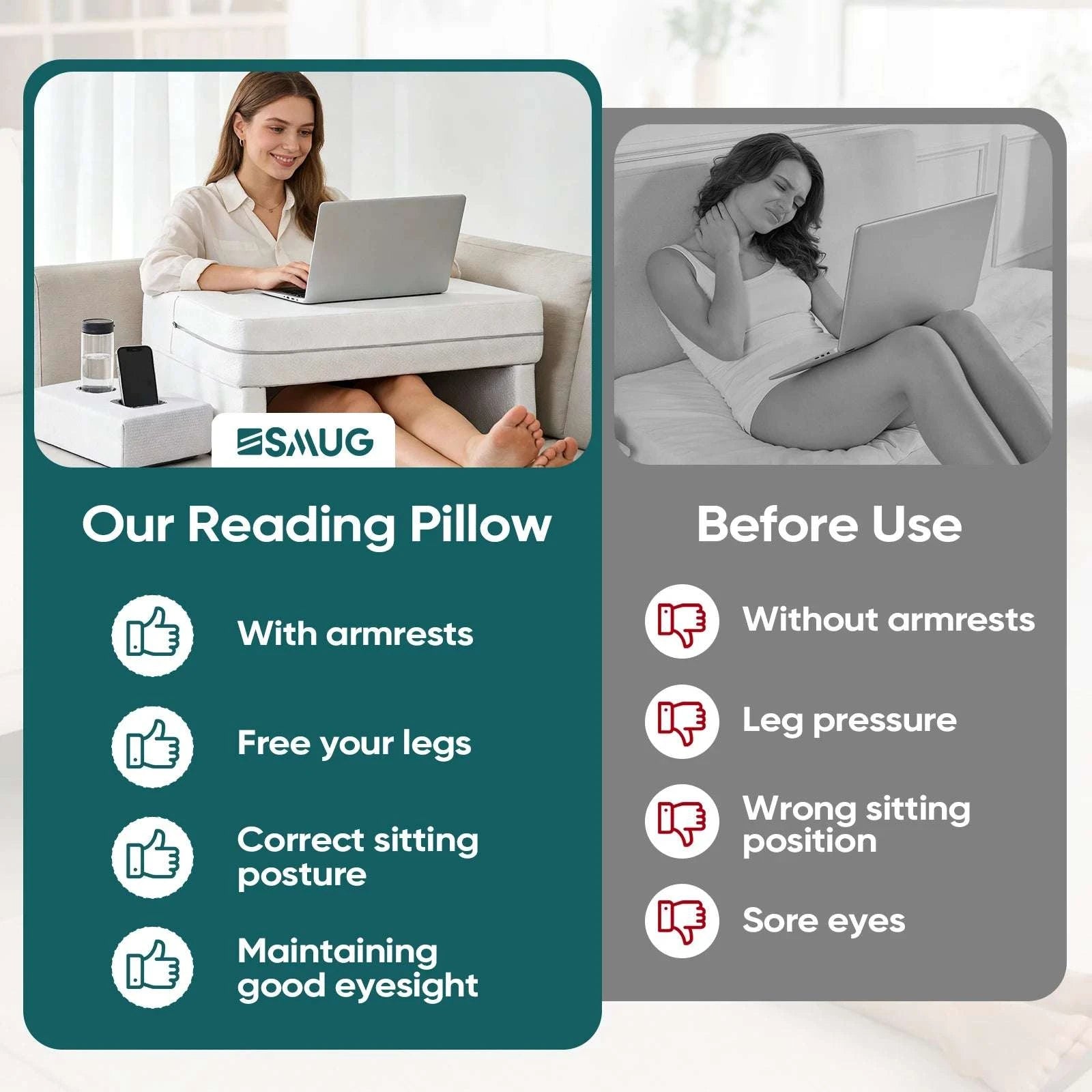 Ergonomic Memory Foam Neck Pillow with Cooling Washable Cover-Gray / United States