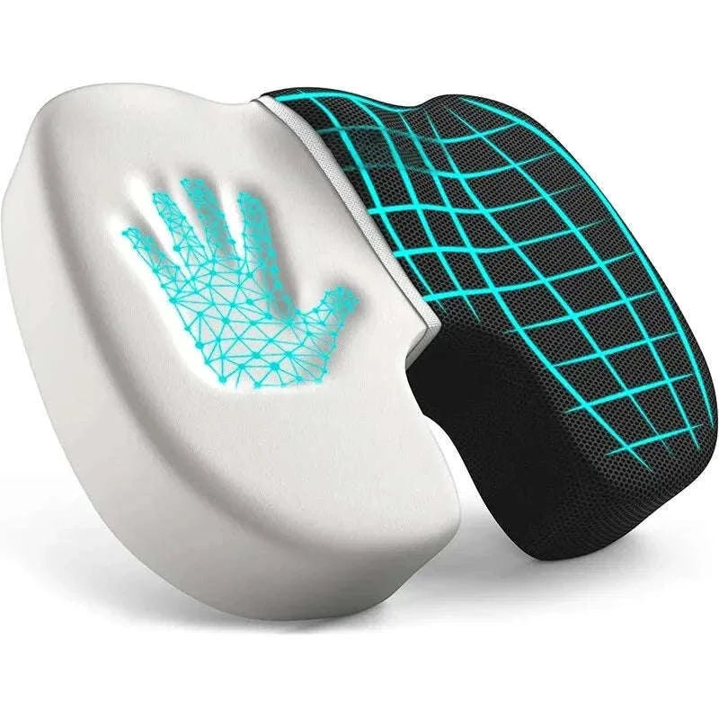 Ergonomic Memory Foam Office Cushion for All-Day Sitting-blue