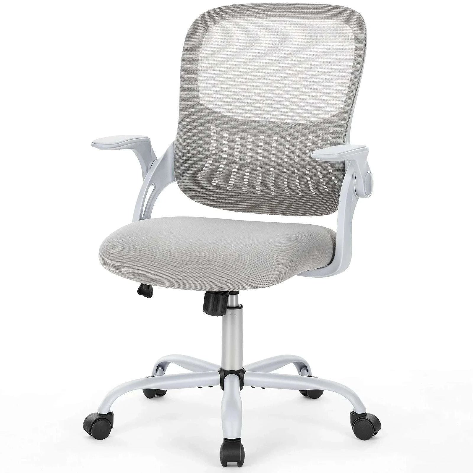 Ergonomic Mesh Office Chair with Lumbar Support & Adjustable Height-Short flip armrest / United States