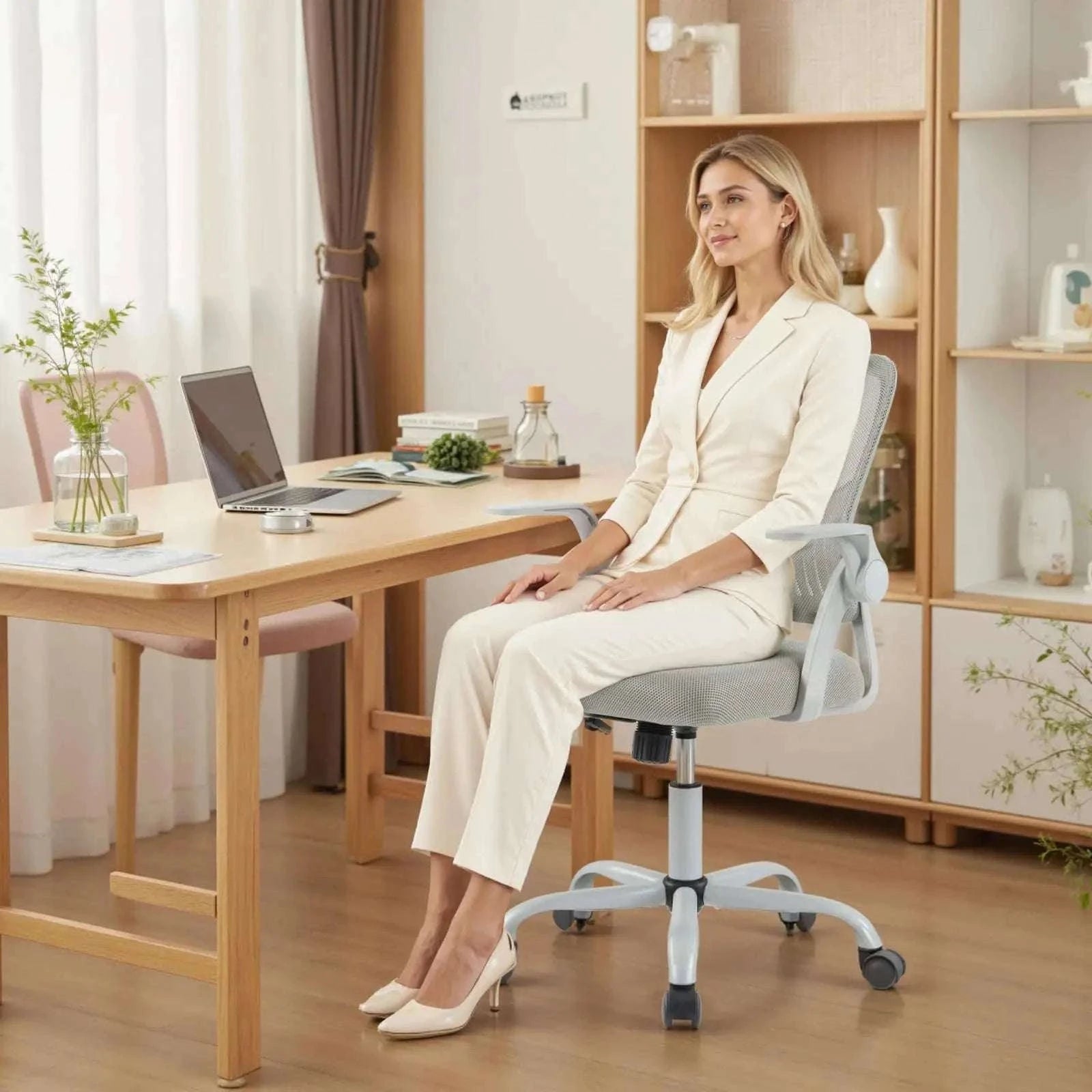 Ergonomic Office Chair with Lumbar Support, Swivel & Adjustable Height-black / United States