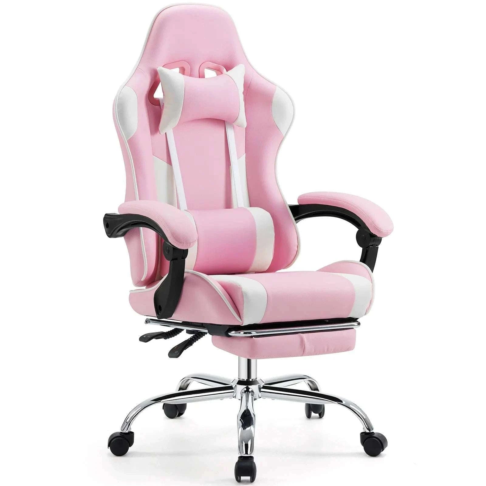 Ergonomic Racing Gaming Chair with Lumbar Support and Flip-Up Arms-
